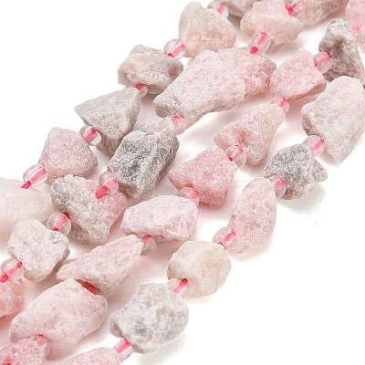 Raw Rough Natural Pink Tourmaline Beads Strands GG-CBA0B77-A12-01-1