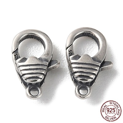 925 Thailand Sterling Silver Lobster Claw Clasps STER-D003-47AS-1