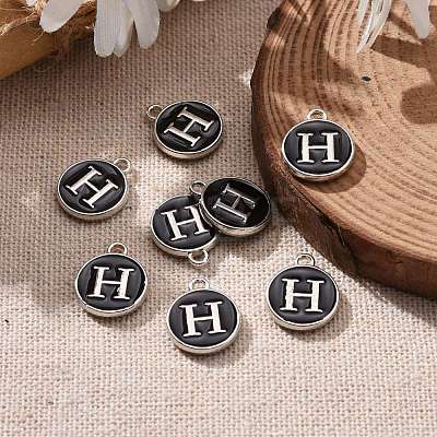 Platinum Plated Alloy Charms X-ENAM-S118-02H-P-1