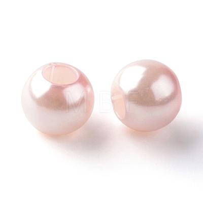 ABS Plastic Imitation Pearl European Beads X-MACR-R530-12mm-A51-1