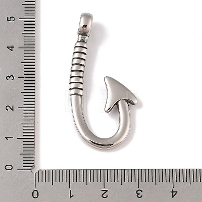 304 Stainless Steel Hook Clasps STAS-C109-13A-AS-1