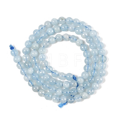 Grade A Natural Aquamarine Round Bead Strands G-L417-13-A02-1