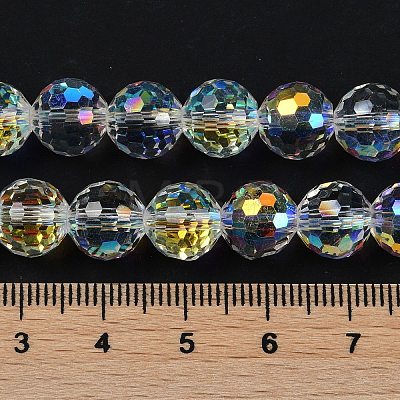 Transparent Electroplate Glass Beads Strands EGLA-N002-31-H01-1