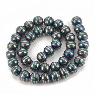 Electroplate Non-magnetic Synthetic Hematite Beads Strands G-T065-10mm-01B-1