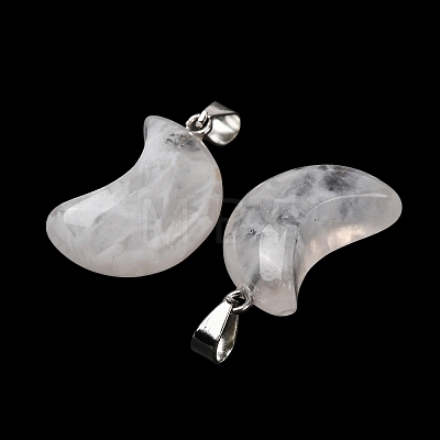 Natural White Agate Pendants G-F820-02L-02-1