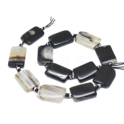 Natural Banded Agate/Striped Agate Beads Strands G-L544-043-1