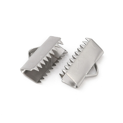 304 Stainless Steel Ribbon Crimp Ends STAS-E471-05L-P-1