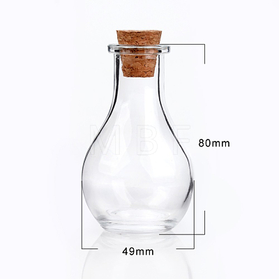 Glass Bottle for Bead Containers AJEW-H006-1-1
