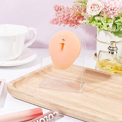 Soft Silicone Belly Button Flexible Model Body Part Displays with Acrylic Stands ODIS-WH0002-21-1