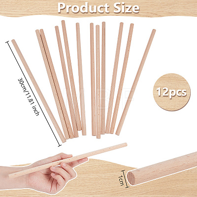 Wood Craft Sticks WOOD-WH0125-11H-1