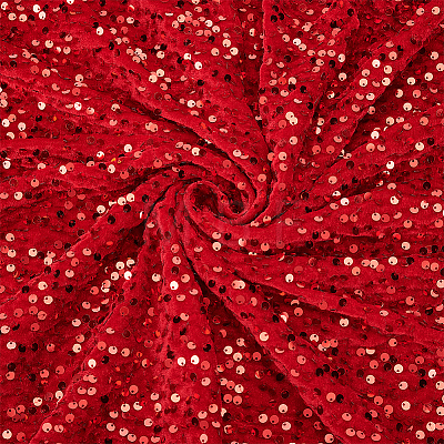 Stretch Sequin Polyester Fabric DIY-WH0502-50B-1