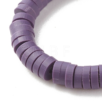 Handmade Polymer Clay Heishi Beads Finger Ring for Women RJEW-JR00426-1