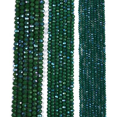 Electroplate Opaque Solid Color Glass Beads Strands EGLA-A044-P4mm-L09-1