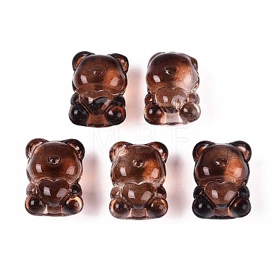 Baking Paint Transparent Glass Beads DGLA-N018-02E-1