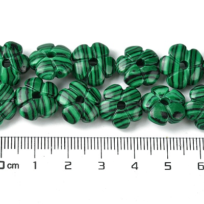 Dyed Synthetic Malachite Beads Strands G-H023-B05-01-1