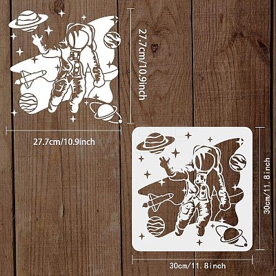 Large Plastic Reusable Drawing Painting Stencils Templates DIY-WH0172-674-1