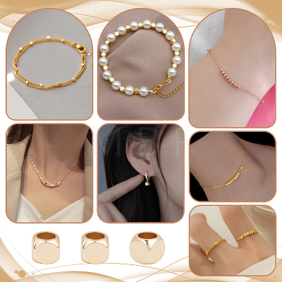 200Pcs Brass Spacer Beads KK-PH0014-97G-1
