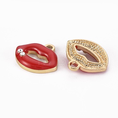 Golden Plated Alloy Enamel Pendants ENAM-T009-91A-RS-1