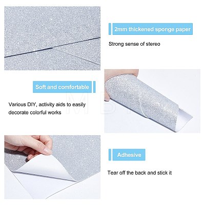 Flash Powder Cardboard Paper DIY-WH0301-55B-1