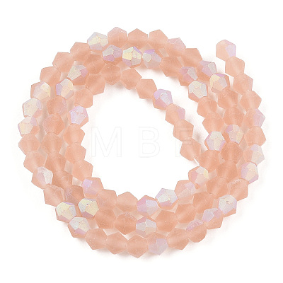 Imitate Austrian Crystal Bicone Frosted Glass Beads Strands GLAA-F029-TM2mm-A12-1