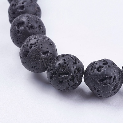 Natural Lava Rock Stone Bead Strands X-G-R193-18-14mm-1