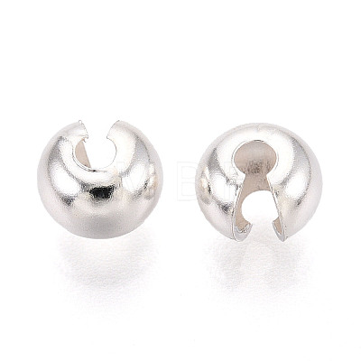 925 Sterling Silver Crimp Beads Covers STER-T008-37S-01-1