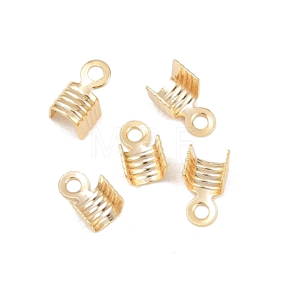 Brass Folding Crimp Ends KK-C163-09G-1