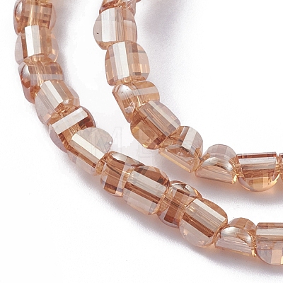 Electroplate Glass Beads Strands EGLA-L023A-PL04-1
