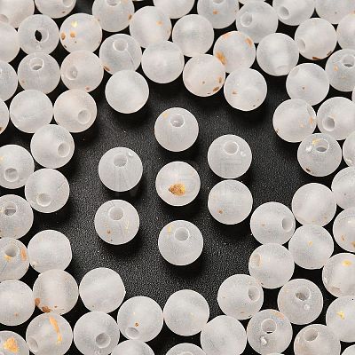 Frosted Transparent Acrylic Beads OACR-F013-13L-1