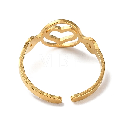 Golden 304 Stainless Steel Open Cuff Rings RJEW-P091-01F-G-1