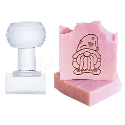 Clear Acrylic Soap Stamps with Big Handles DIY-WH0437-015-1