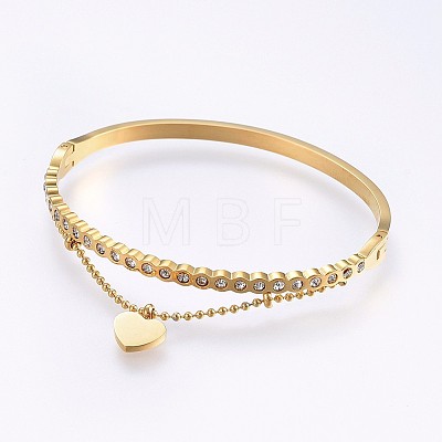 304 Stainless Steel Bangles BJEW-P223-09G-1