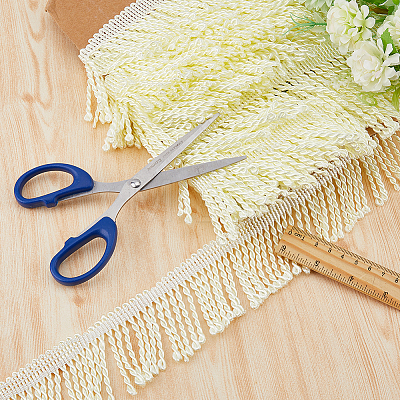 10.5 Yards Polyester Tassel Lace Ribbon OCOR-WH0082-106-1