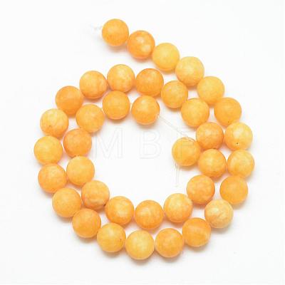 Natural White Jade Bead Strands G-R297-10mm-34-1