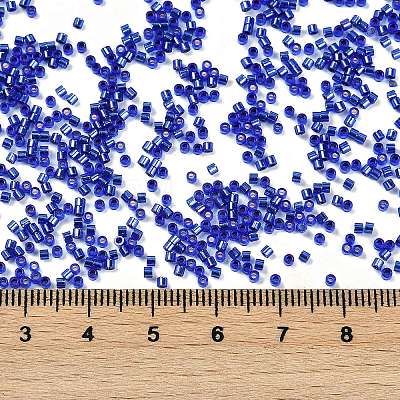 Baking Paint Silver Lined Glass Seed Beads SEED-H003-09F-1