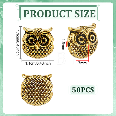 50Pcs Tibetan Style Alloy Beads FIND-PH0036-17AG-1