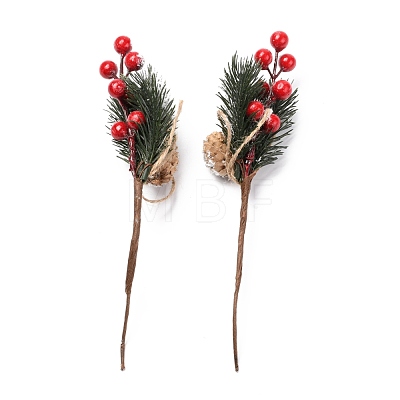 Plastic Artificial Winter Christmas Simulation Pine Picks Decor DIY-P018-F01-1