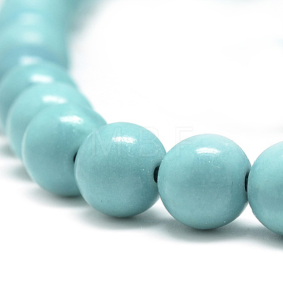 Synthetic Ocean White Jade Beads Strands G-S254-8mm-B02-1