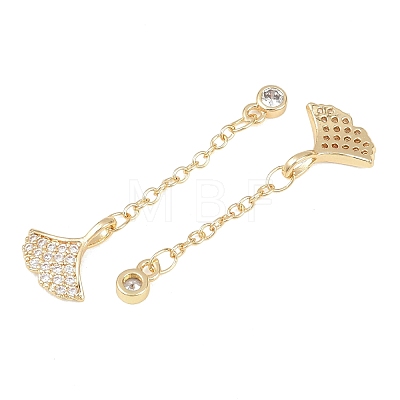 Brass Micro Pave Clear Cubic Zirconia Pendants KK-H257-02G-1