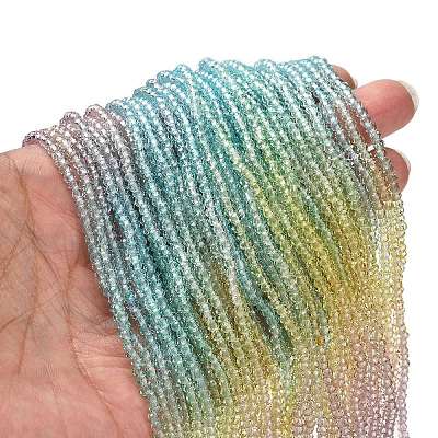 Transparent Painted Glass Beads Strands X1-DGLA-A034-T2mm-A15-1