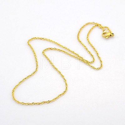 304 Stainless Steel Double Link Chain Necklaces for Men STAS-O050-02G-1