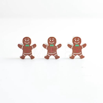 Christmas Theme Schima Wood Beads WOOD-F018-03-1