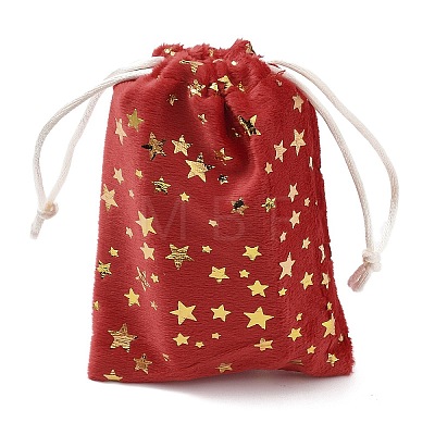 Gold Stamping Christmas Velvet Storage Bags ABAG-Q053-01A-01A-1