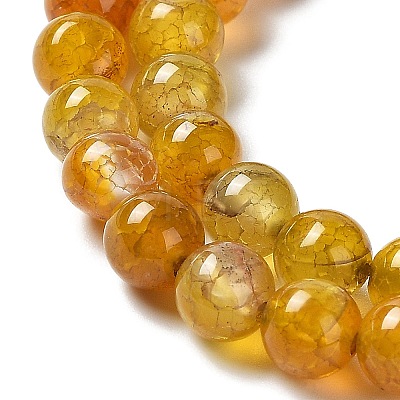 Natural Dragon Veins Agate Round Bead Strands G-J303-18-6mm-1