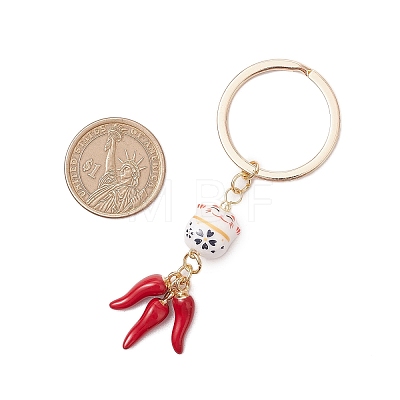 Porcelain & Alloy Enamel Keychain KEYC-JKC01156-05-1