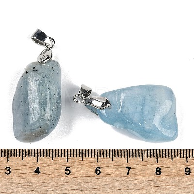 Natural Aquamarine Pendants G-H259-05P-A-1