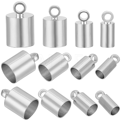 32Pcs 4 Style Brass Cord Ends KK-BBC0010-91S-1