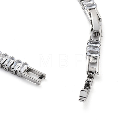 Sun Shape Brass Micro Pave Cubic Zirconia Link Bracelets BJEW-C055-02P-1