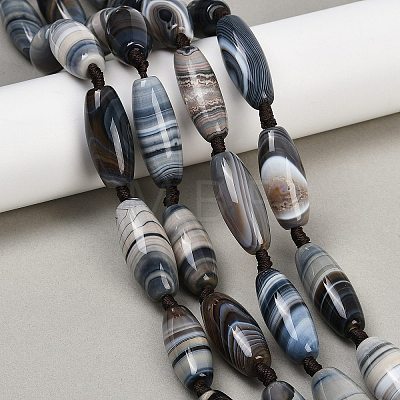 Natural Agate Beads Strands G-NH0052-A01-1