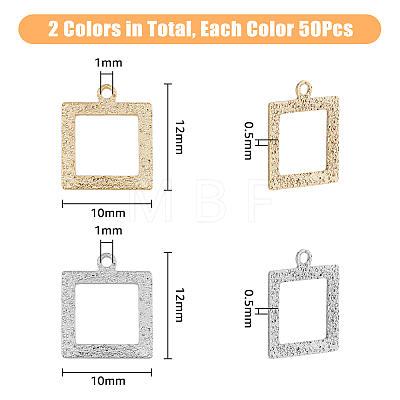 DICOSMETIC 100Pcs 2 Colors Brass Pendants KK-DC0003-09-1